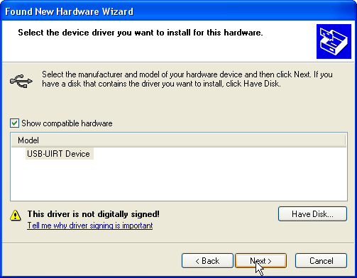 UIRT Module Driver Install and Setup Instructions | Volicon 7.0 RPM ...