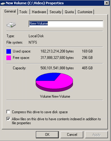 Figure: Video properties display