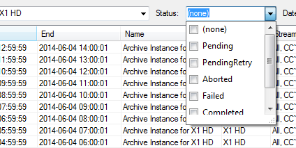 Figure: Search by Status