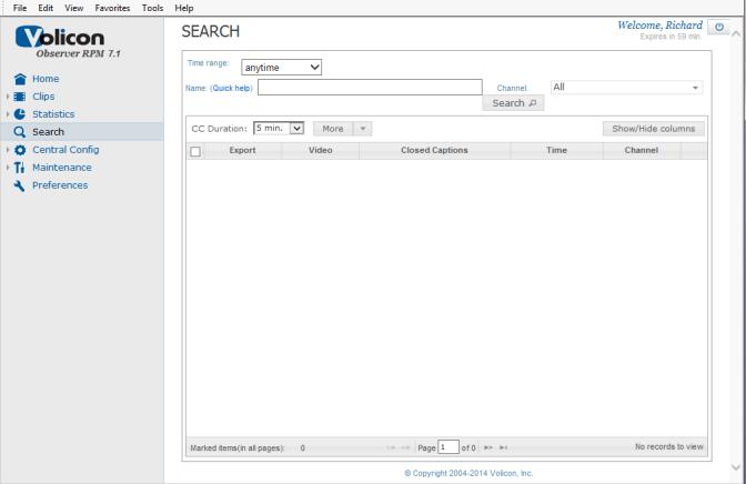 Figure: Launching the Search Function