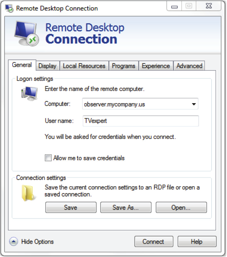 Figure: Remote Desktop Login