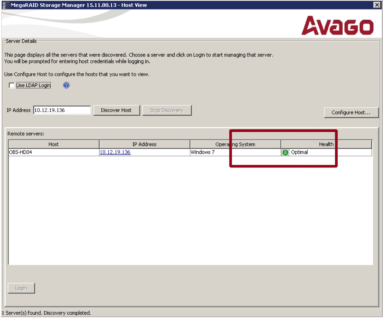 Figure: RAID Controller Automatic Discovery