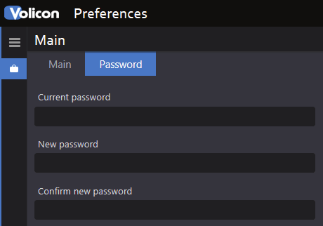 Figure: Preferences Password