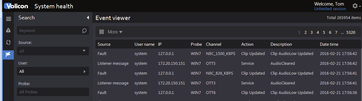 Figure: Event Viewer