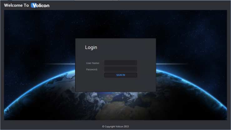 Showing the system's log in interface