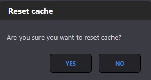 Figure: Reset cache