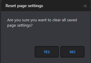 Figure: Reset page settings