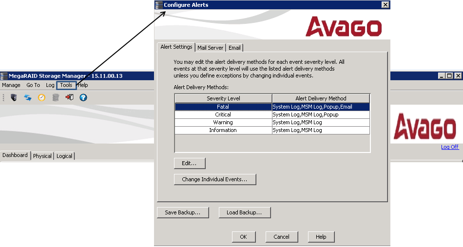 Figure: RAID email alerts