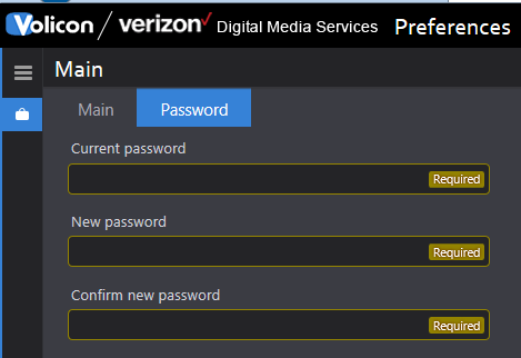 Figure: Preferences password