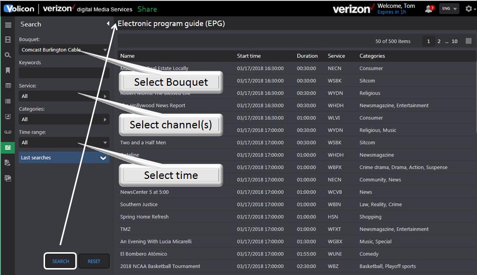 Figure: Electronic program guide