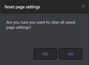 Figure: Reset page settings